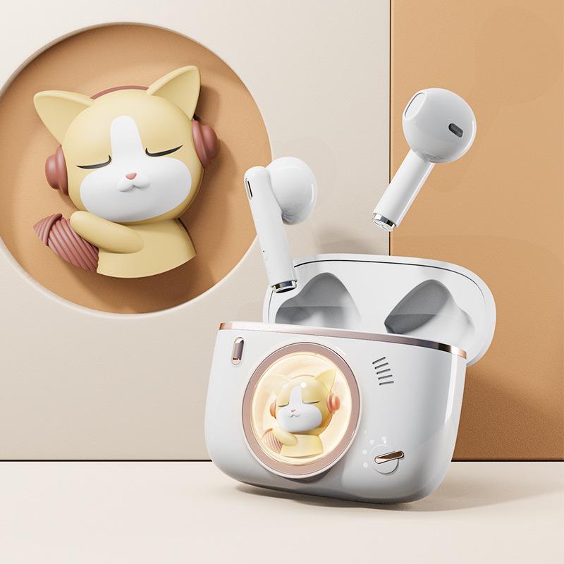 Star Pet V5.3 Wireless Bluetooth Earphones, Cartoon Space Capsule Design, Mini In-Ear with Long Battery Life