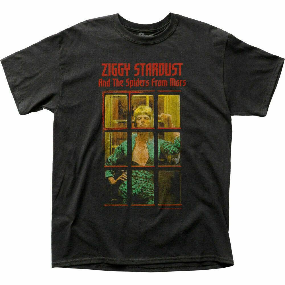 26 David Bowie Ziggy Phone Booth T Shirt Mens Licensed Rock N Roll Band Tee Black Unisex T-Shirt