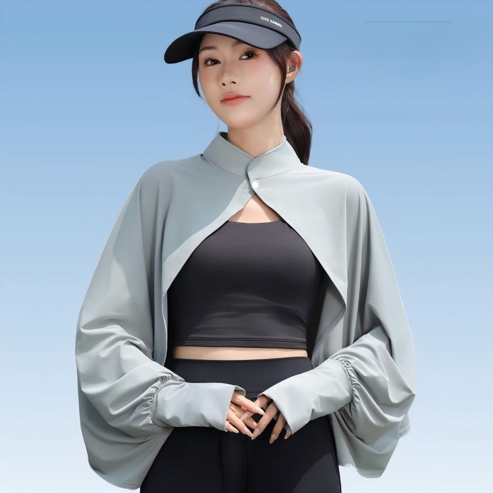 Long Sleeve Sun Protection Shawl Ice Silk Sunshade Cloak Sport Driving Sleeves Cycling