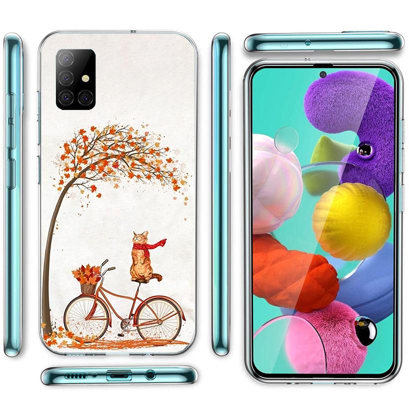 Чехол для телефона 'Счастливая осень с тыквой' для Samsung Galaxy A12 A22 A32 A52 A72 A02S Чехол для телефона Note 20 Ultra 10 S10 Plus A51