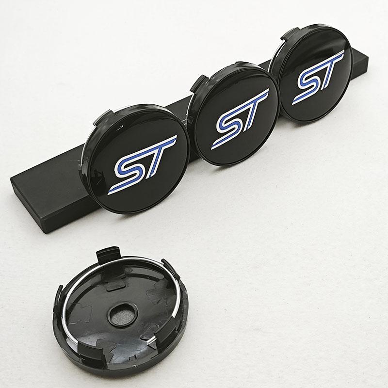 4 шт. 60 мм Логотип ST Line ST Колпачки центральных ступиц колес автомобиля Крышка диска Для Ford Focus Mondeo Mustang Fiesta Kuga MK2 Аксессуары Колпачки ступиц