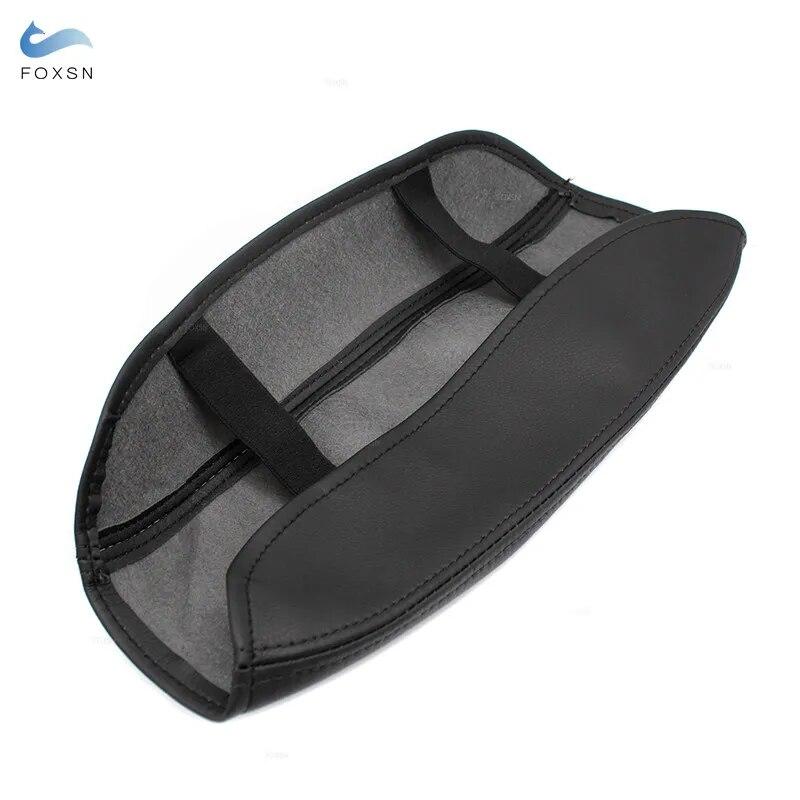 Мягкий кожаный чехол на подлокотник из микрофибры для Honda CRV 2012 2013 2014 2015 2016, крышка подлокотника с центральным управлением автомобиля, черная отделка