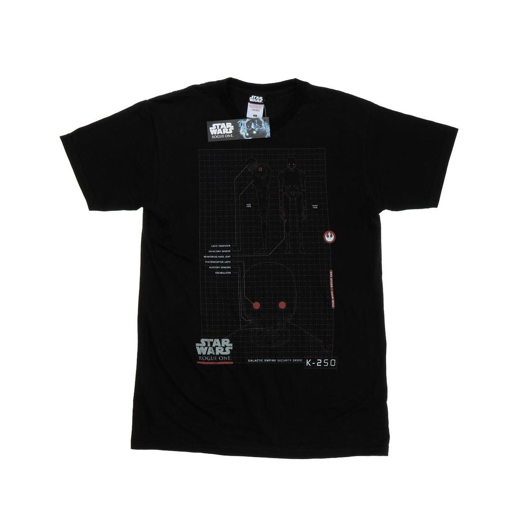 Star Wars Mens Rogue One K-2SO Schematic T-Shirt