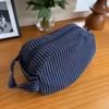 Lightweight Toiletry Bag Large Capacity Makeup Bag New Striped Cosmetic Bag  Daily Use