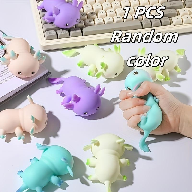 1 шт. Милая аксолотль-сквиши игрушка, мячик для снятия стресса с медленным отскоком, животное-сенсорный фиджет, успокаивающий подарок при тревожности для детей и взрослых