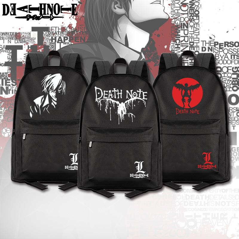 Аниме Тетрадь смерти Периферийный школьный рюкзак Мужской Женский Студенческий Повседневный рюкзак Компьютерный Дорожный рюкзак