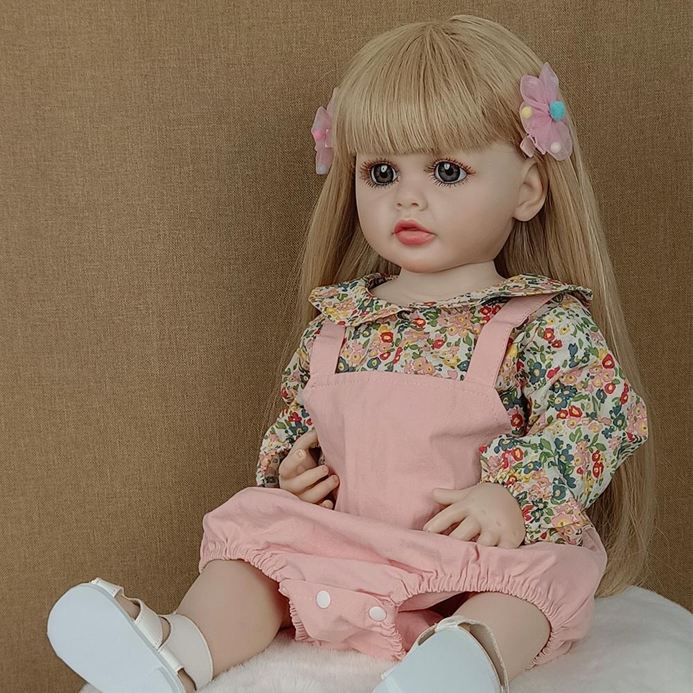 55 см кукла реборн, полностью силиконовая кукла, милая реалистичная кукла для маленьких девочек, модная кукла в подарок, кукла Bjd