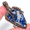 Sodalite Handmade Copper Wire Wrap Jewelry Pendant 2.64" U3s15