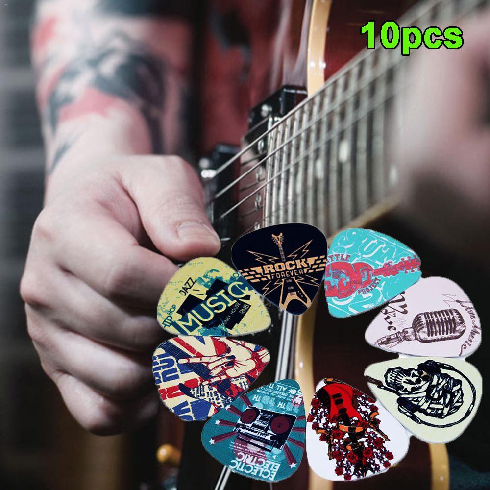 10pcs Mediator 0.71mm Gestures Rock Acoustic Celluloid Guitar Picks Shrapnel Plectrums