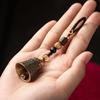 Custom Brass Bell Tortoise Shell Keychain Pendant - Retro High-End Car Lanyard
