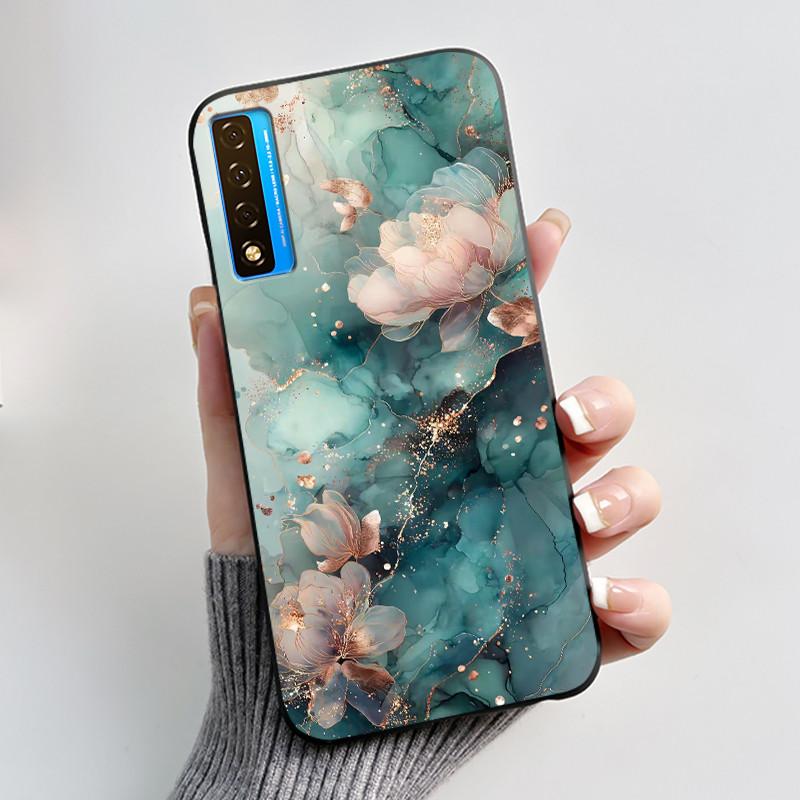 Чехол для TCL 20 20S 20 Pro 5G 20L Plus 20L+ Чехол Роскошный Дракон Милый Крутой Мальчики Девочки Черный Мягкий Силиконовый Чехол для Телефона Задняя Крышка
