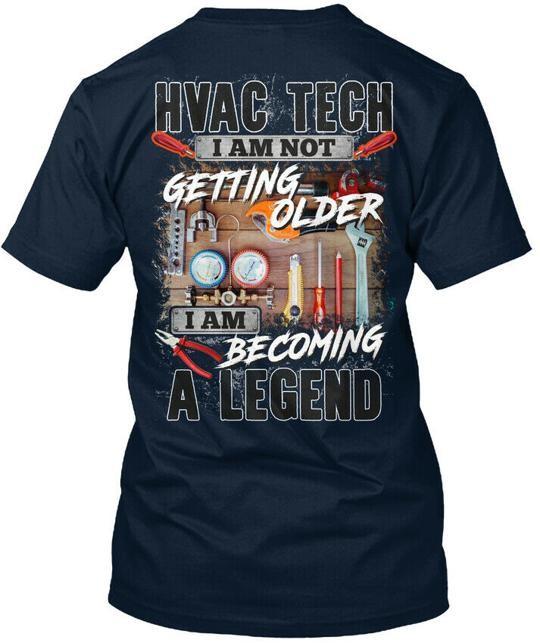 Cool Hvac Tech Becoming A Legend T-Shirt Made in the USA Size S to 5XL Unisex T-Shirt