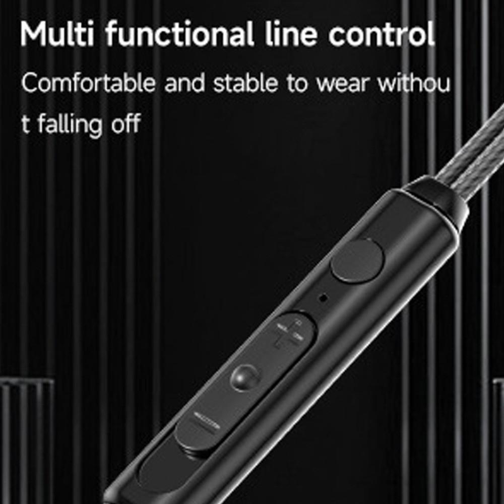 HiFi Stereo Pluggable Wired Earphone with Mic Wired Headset in Ear Earphones Running