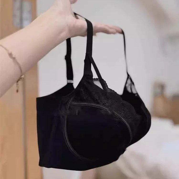 French pure desire satin underwear women's small breasts gathered without steel rings Thin comfortable and breathable support Anti-sagging bra cover