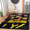 Borussia Dortmund Customizable Name Area Rug Perfect for Entryway Hallway Kitchen Foyer Anti-slip Rug Anime Office Decor Best for Christmas