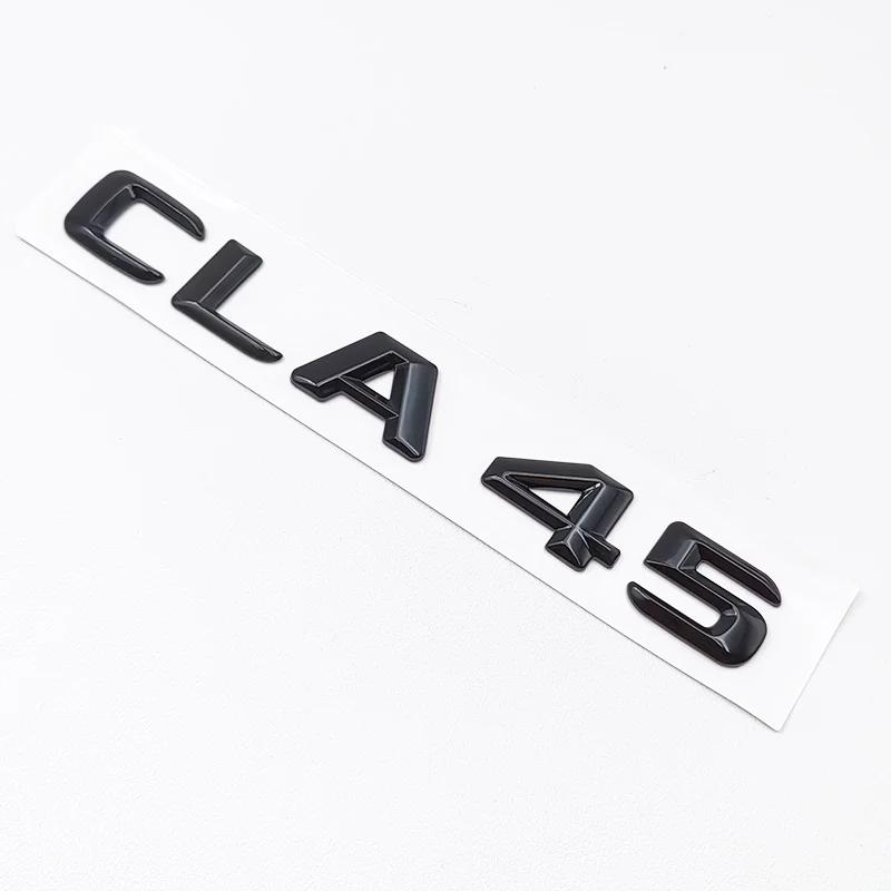 3D ABS Black CLA45 Logo TURBO 4MATIC Badge For Mercedes Benz CLA 45 AMG W117 Car Rear Star Sticker Trunk AMG Emblem Accessories
