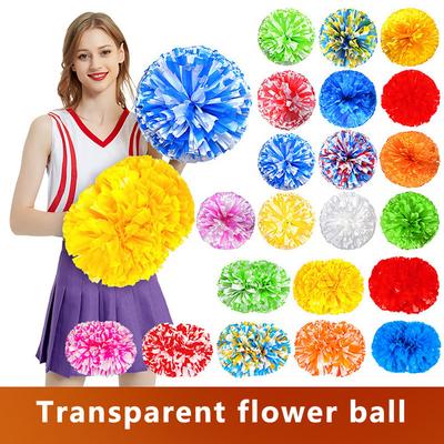2 шт. помпоны для черлидинга с ручкой для жезла для спортивных танцев и поддержки детей и взрослых