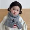 Thicken Children's Knitted Scarf Solid Color Infant Neckwarmers Baby Bolo Tie Scarf  Kids