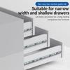 2Set Smooth Glide Bearing Drawer Slides 17Mm Wide Two Way Slide Drawer Glides 8"-17" Hardware Accessories Drawer Rail