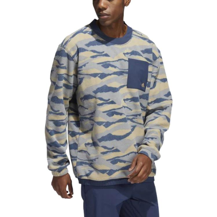 Adidas Sweatshirts Men's Multicolor Crew Neck Moderate Regular HF6525