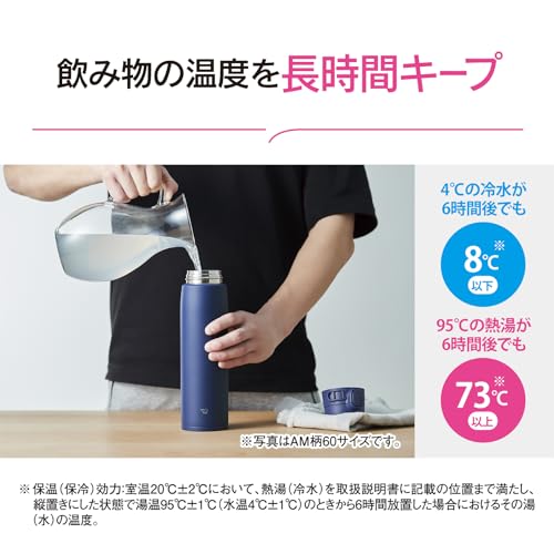 Бутылка для воды Zojirushi Большая емкость 950 мл Выбираемый размер Легко чистить Бесшовная крышка 3 точки очистки Совместимость со спортивными напитками Термоизоляция Охлаждение Синий