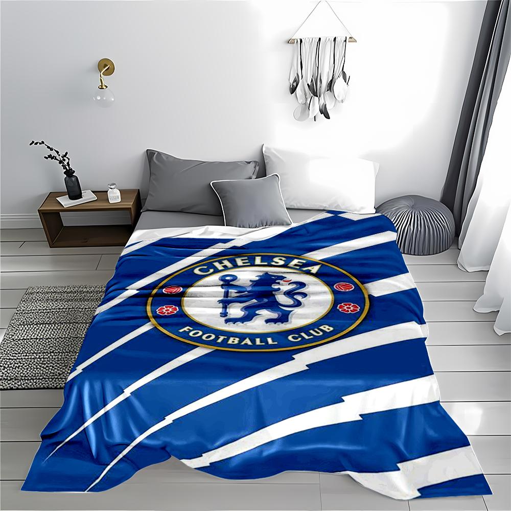 Blue Chelsea Football Club Logo blanket for Living Room Decor  blanket, suitable for use in the bedroom, living room, on the sofa