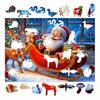 1 Набор Рождественский Деревянный Пазл Зимний Праздник Санта Клаус Олень Упряжка Пазл Развивающая Игрушка Украшение для Дома