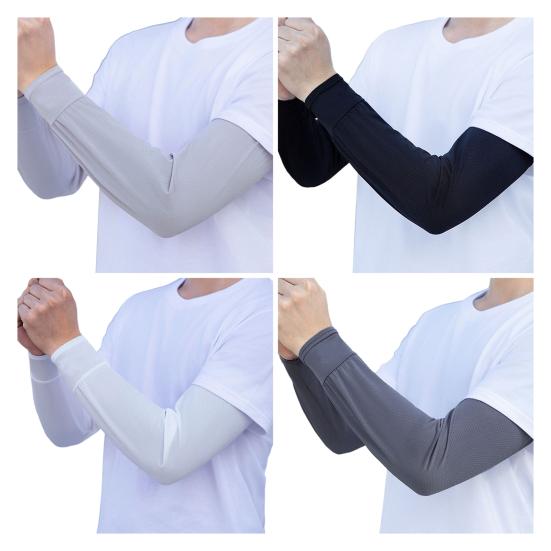 Cooling Arm Sleeves for Men Women UV Sun Protection Sports Compression Arm Cover for Cycling Driving Outdoor Activities
