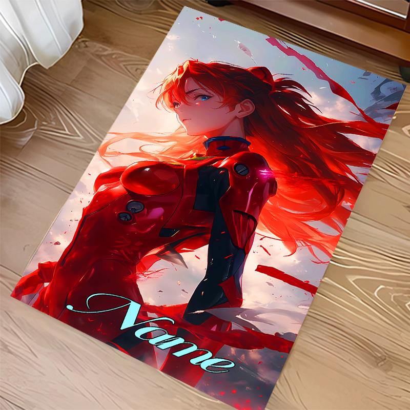 Custom personalization Asuka Langley Soryu Print Area Rug - Soft, Washable Non-Slip Indoor Mat,Living Room,Home&Office Decorative Rug