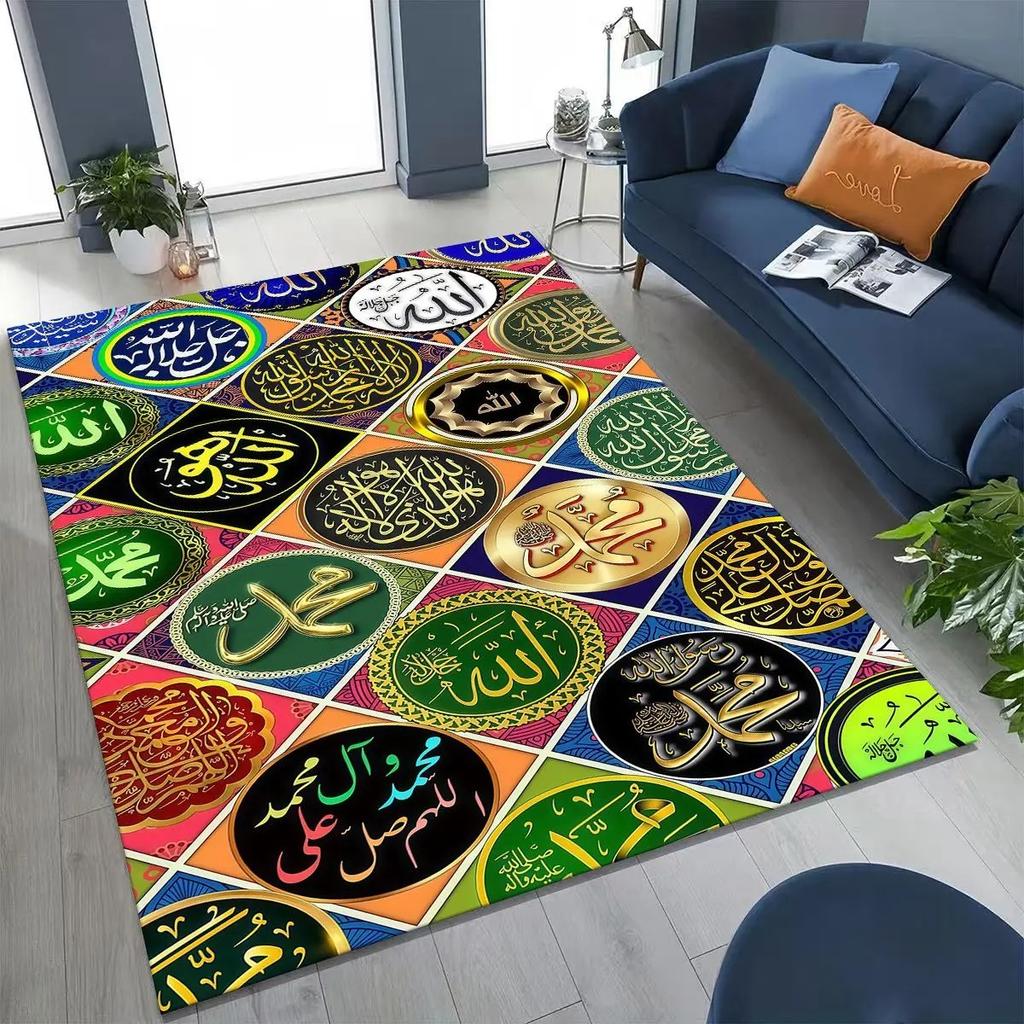 Мечеть Ислам Молитва Мусульманская Каллиграфия Ковер для Спальни Гостиной Дивана Домашний Придверный Коврик Декор Ковры Спальня Гостиная Украшение