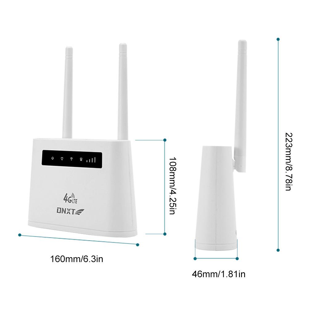 4G LTE WiFi Роутер 2 Антенны 150 Мбит/с Беспроводной WiFi Модем Роутер Порты RJ11 RJ45 со Слот для SIM-карты Домашняя Точка Доступа для Дома/Офиса