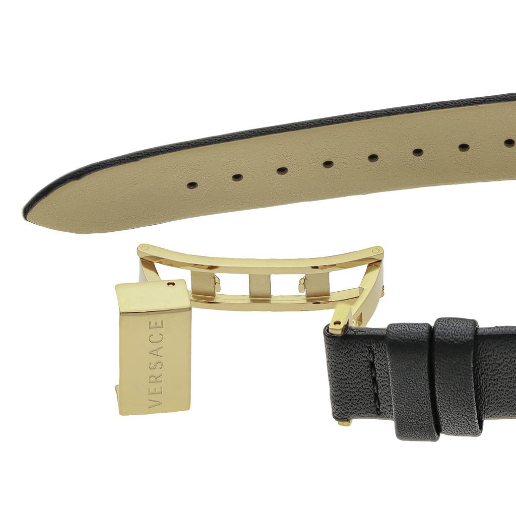 Часы LA MEDUSA La Medusa Золотой циферблат Нержавеющая сталь Сапфировое стекло Кварцевые 43MM Швейцарские часы VE2R00122 Черный [Versace] Женские [Товар]