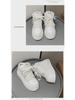 2024 Spring/Autumn Korean Platform Round-Toe White Shoes: Thick-Soled, Height-Boosting, Casual & Versatile