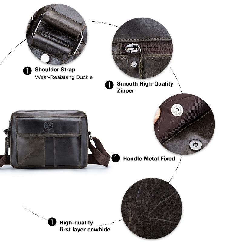 BULLCAPTAIN Мужские сумки через плечо из натуральной кожи, диагональные сумки, деловые портфели, повседневные сумки большой вместимости