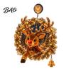 Christmas Tree Window Light Suction Cup Light, 7.8-Inch Double-Layer Warm LED Holiday Decor Battery Powered Hanging for Glass Windows, Doors Seasonal