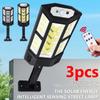 3 шт. Мощная уличная солнечная лампа с 3 режимами датчика движения Внешняя солнечная лампа IPX65 Солнечный свет Двор Уличное солнечное наружное освещение