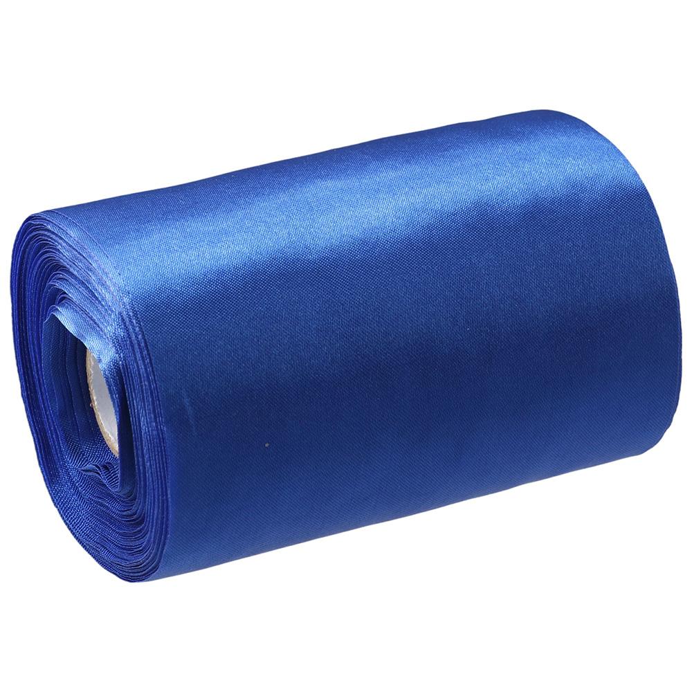 Широкая атласная лента королевского синего цвета, свадебные стулья, праздничные ленты, рождественский фестивальный декор