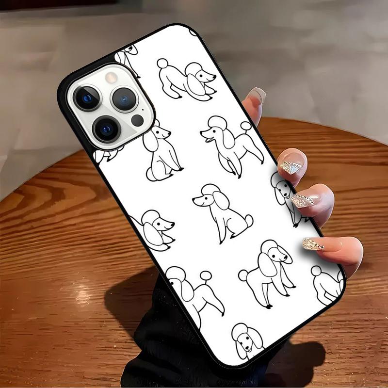 Poodle Dog Cartoon Phone Case For iPhone 17 Air 16 15 14 13 12 11 Pro Max Max Plus Bumper Case Cover