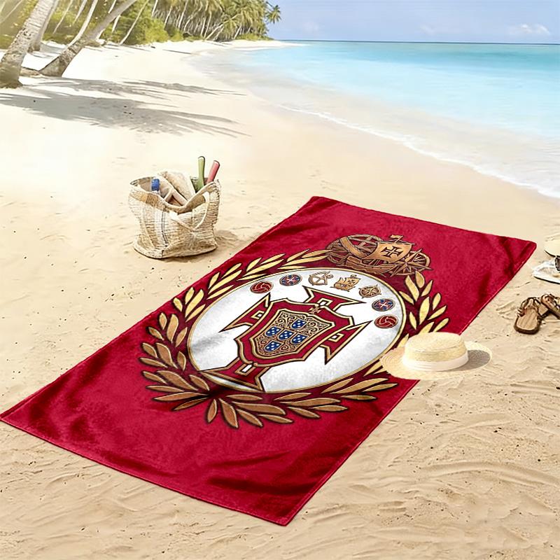 Portuguese Heritage Emblem beach towel Beach towel for vacation photos Portable for travel Absorbent bath towel swim quick-drying swim towel