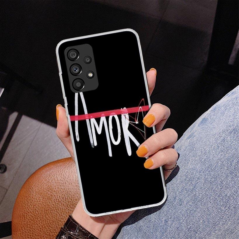 AMOR Это Любовь Чехол для Телефона для Samsung Galaxy A17 A37 A57 A16 A26 A36 A56 A15 A14 A13 A55 A54 A53 A35 A34 A33 A25 A24 A23 A52