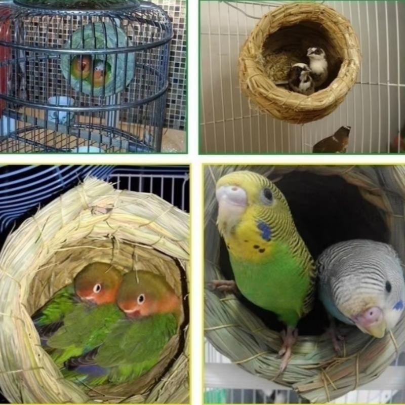 Ручная работа, плетеное из травы птичье гнездо, попугай Сюань Фэн, колибри, подвесной птичий домик, товары для домашних животных, игрушки для домашней птицы, травяное гнездо, гнездовой ящик