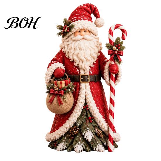 Winter Holiday Gift for Family Christmas Santa Claus/Snowman/Witch Figurine with Tree Skirt Design, Table Centerpiece Witch Collectibles Christmas,