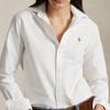 Polo Ralph Lauren Однотонная рубашка с логотипом бренда, с длинным рукавом, женская, белая WMPOSHTNDO20755-100