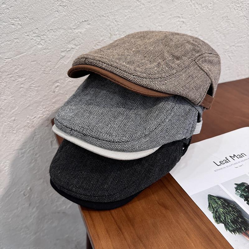 Beret Stripes Fashion Hat With Windproof Breathable Design For Gifts Winter