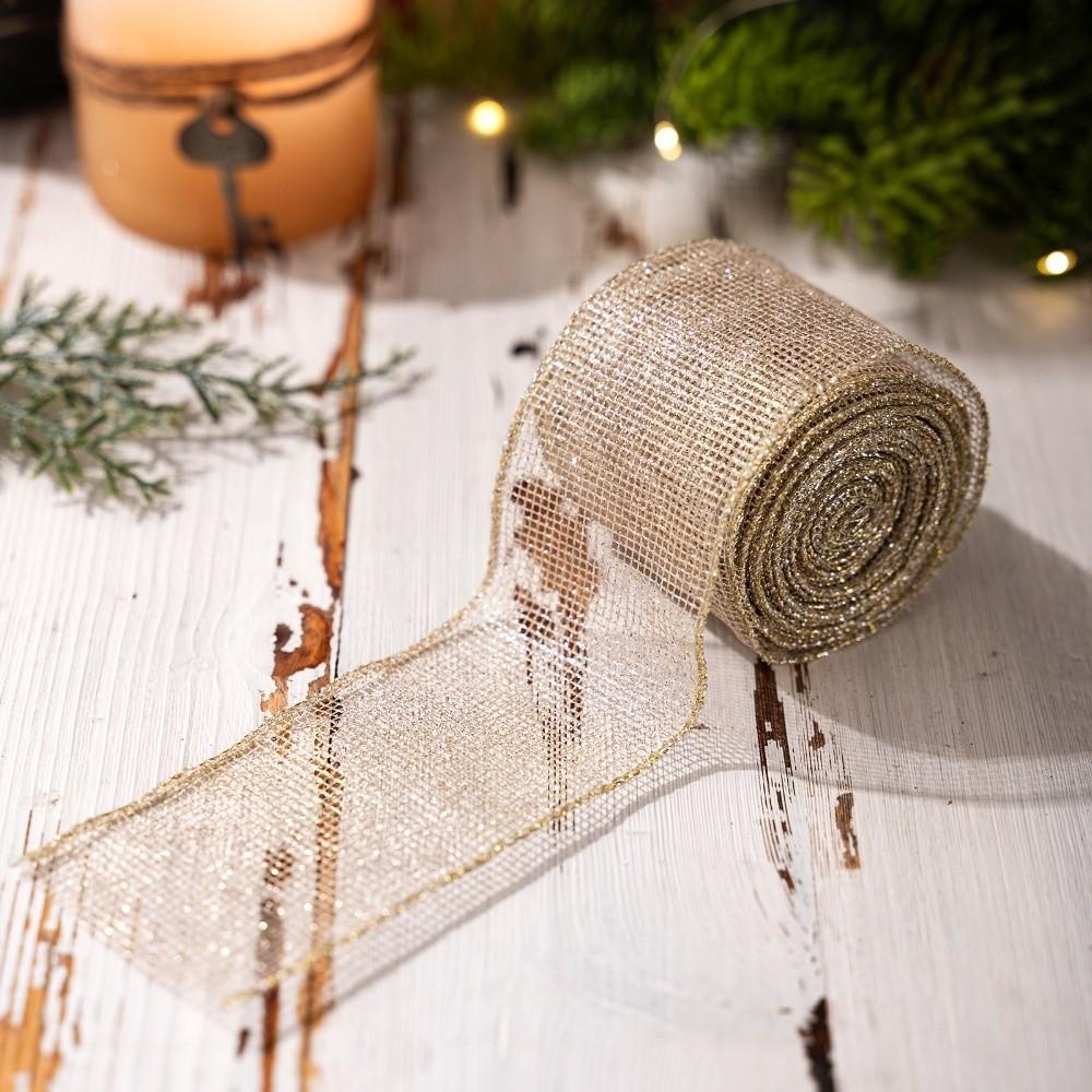 Wavy Binding Christmas Tree Decorations 1Roll 179.13in Wreath Ribbon DIY Crafts