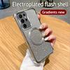 Plating Shockproof Clear Magnetic Ring Phone Case For Samsung Galaxy Note 20 S24 S23 S22 S20FE S21 A05 A15 A06 A16 A54 A55 A35 A25 Glitte Cover