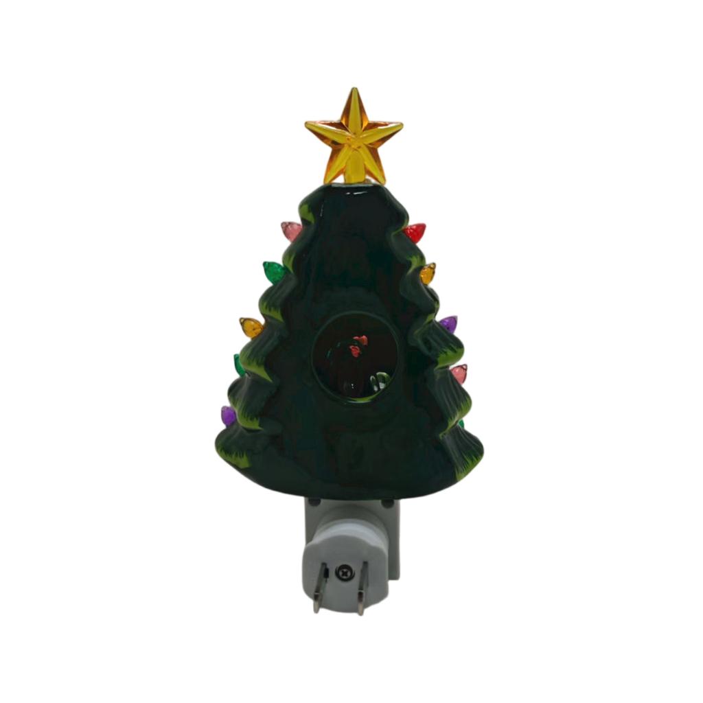 Christmas Tree Night Light Strip UlUs Standard Plug In Stock Christmas Festival Ceramic Wall Lamp