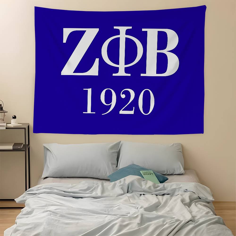 ZetaPhi Betas logo Cartoon Tapestry Home Decoration hippie bohemian decoration divination Home Decor