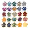 Solid Paw Print Pet ID Tag Zinc Alloy Dog Cat Name Plate Custom Laser Engraving Design Collar Keychain OEM Accepted