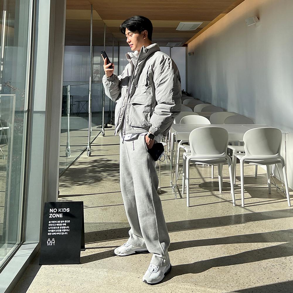 Workwear Stand Collar Cotton Coat Men's Winter Warm Loose Coat Korean Style Trendy Cotton Coat